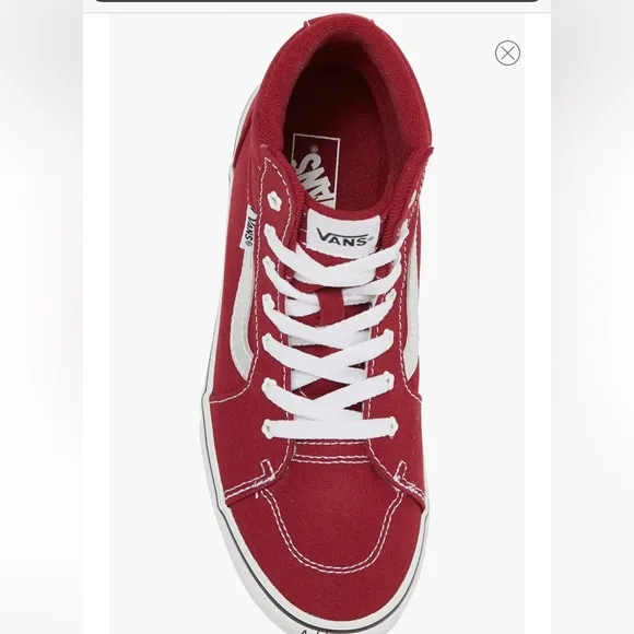 - New size 6 VANS FILMORE Hitop red Sneakers Shoes Big Kid