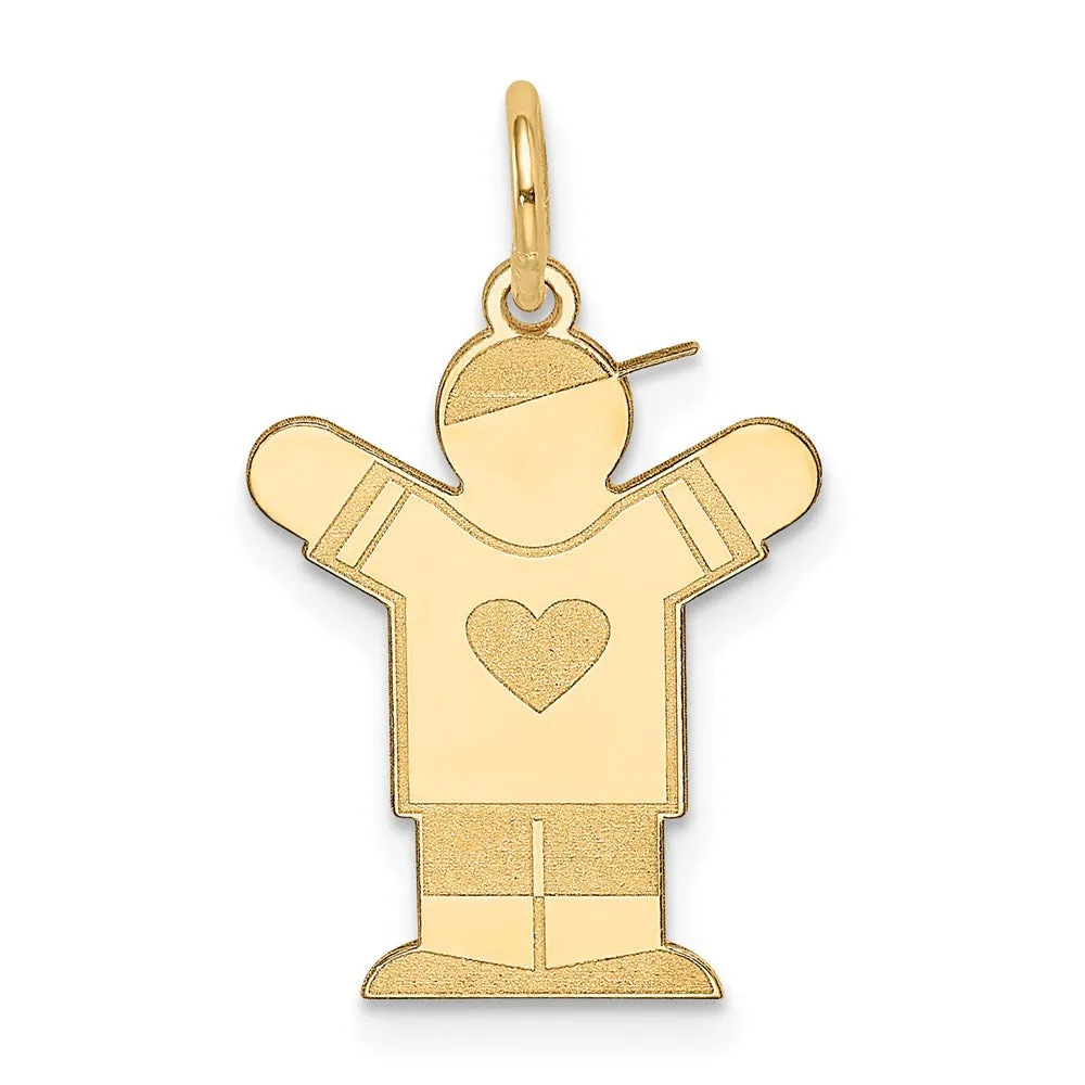 14k Yellow Gold Kid Charm