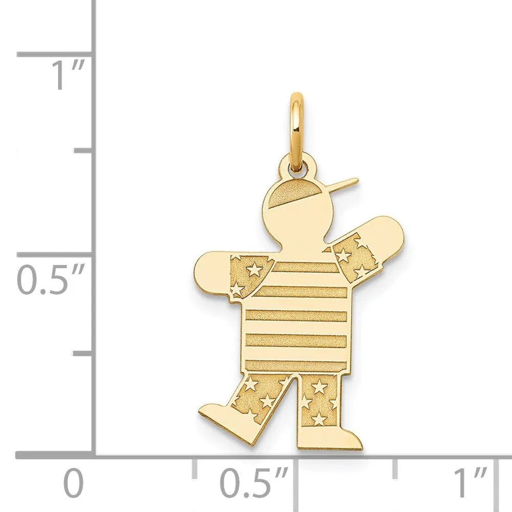 14k Yellow Gold Kid Charm