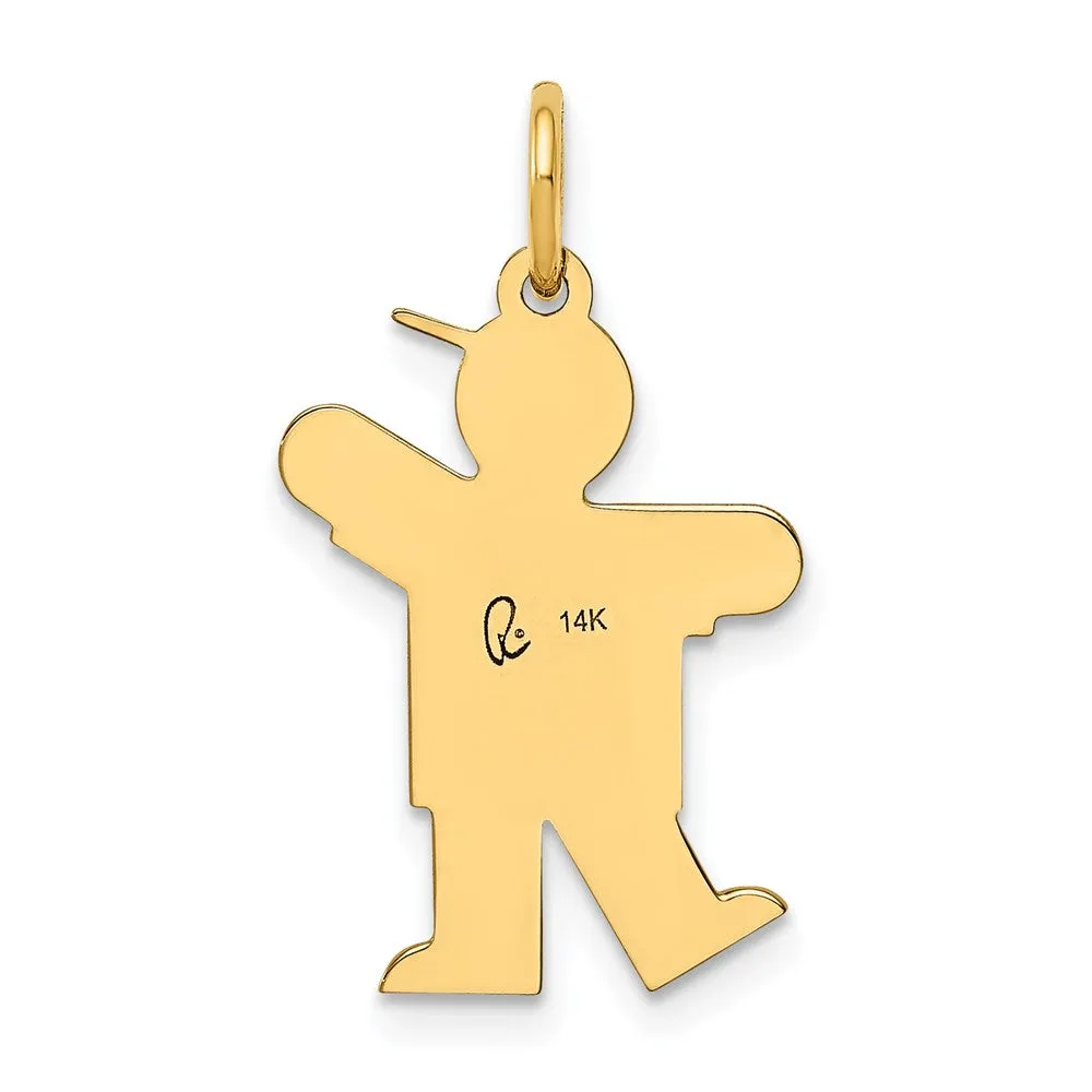 14k Yellow Gold Kid Charm