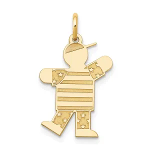 14k Yellow Gold Kid Charm