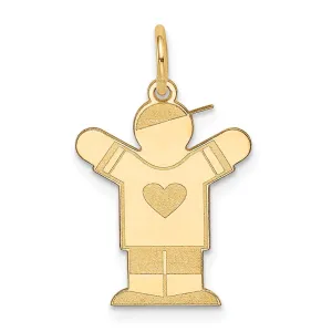 14k Yellow Gold Kid Charm