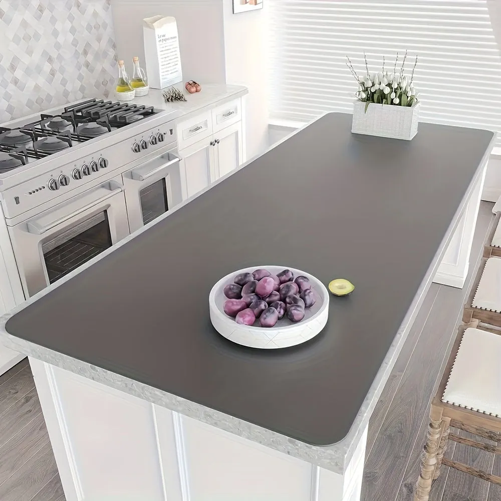 1pc Large Silicone Kitchen Counter Mat - Heat Resistant, Anti-Slip, Multi-Purpose Countertop Protector - Easy Clean, Durable, Versatile Kitchen and Home Supplies Essential