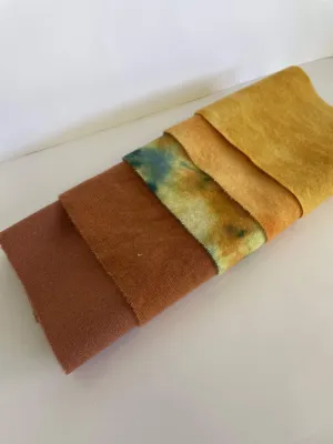 $3 Hand-Dyed Wool Swatch - Shades of Orange