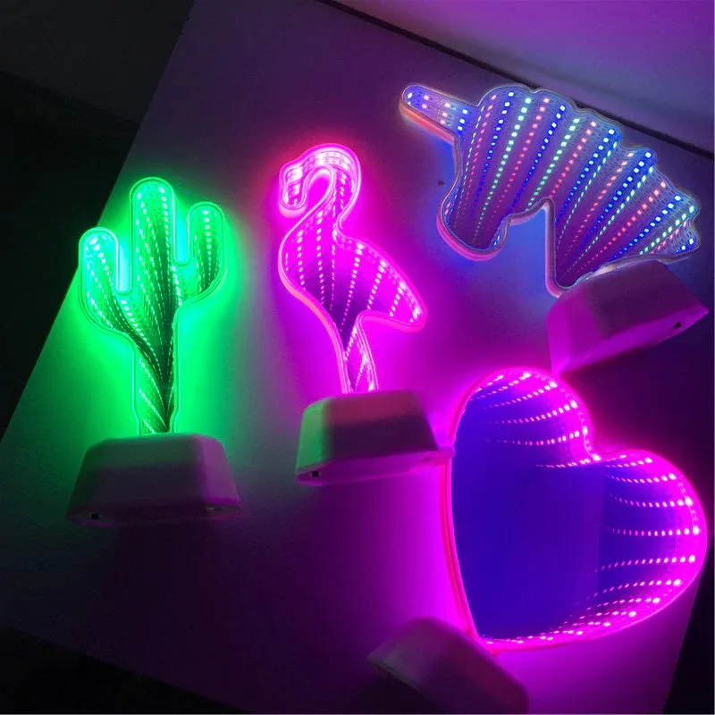3D LED Infinity Mirror Night Lights