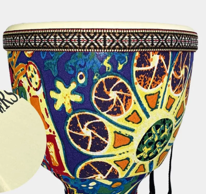 6/8 Inch Colorful Cloth Art African Djembe Drum