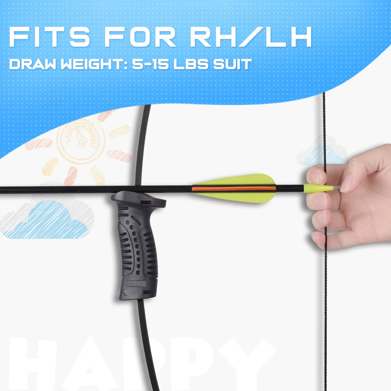 Archery Recurve Bow and Arrow Set with Sucker Arrow for Youth Children Junior Beginner