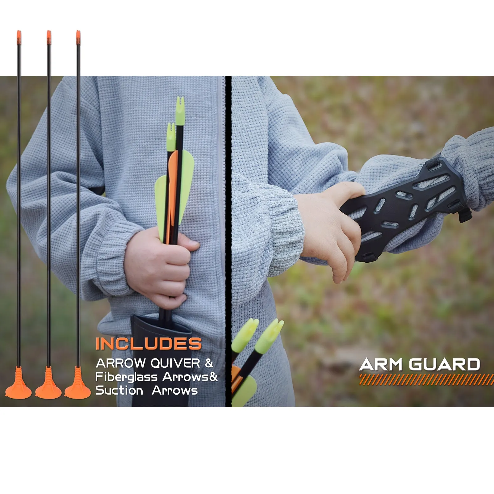 Archery Recurve Bow and Arrow Set with Sucker Arrow for Youth Children Junior Beginner