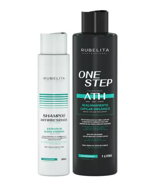 ATH Organic One Step Progressive   Anti Residue Shampoo Kit 2 Itens - Rubelita