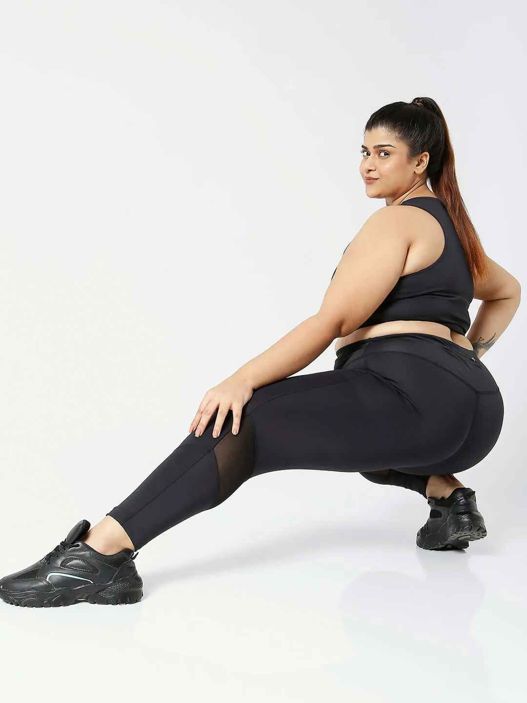 Ath Perform 7/8 High Waist Leggings Black Plus