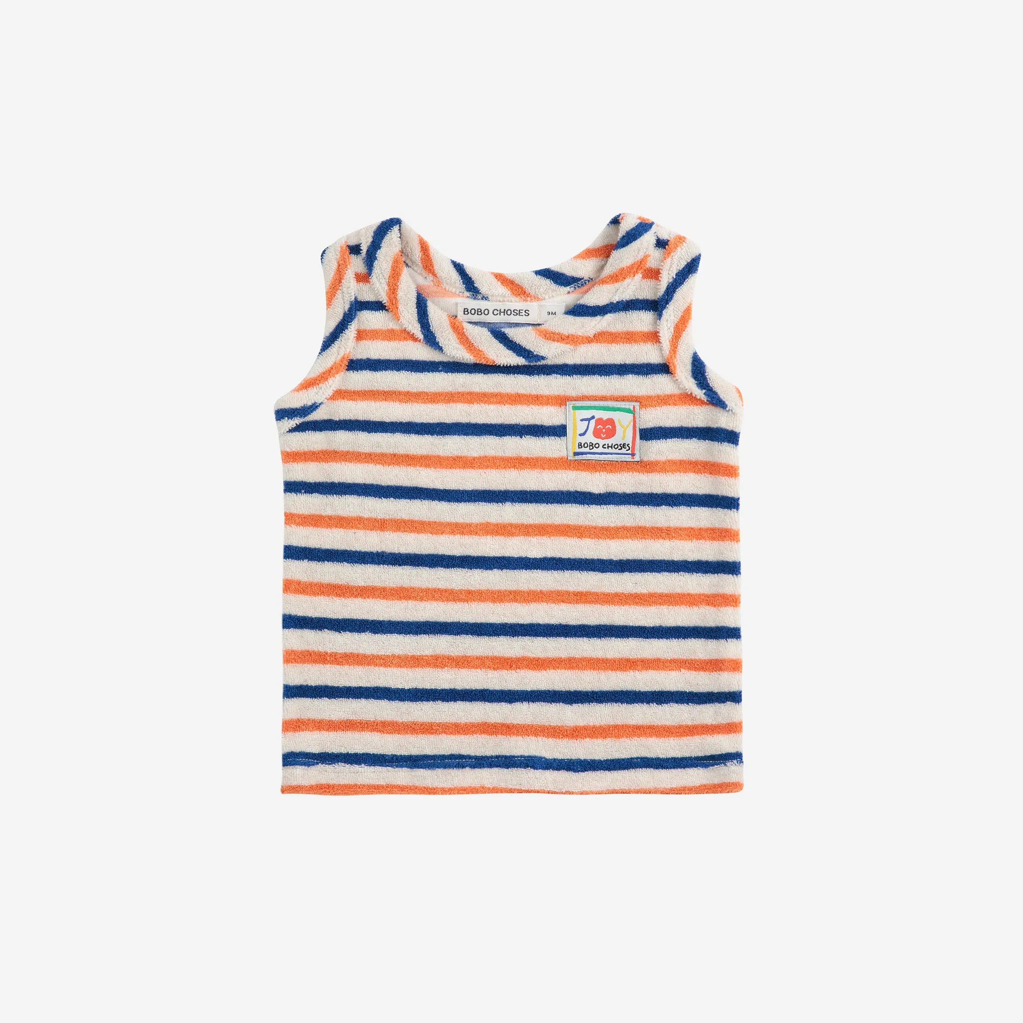 Baby Colorful Smiling Striped Terry Cloth Tank Top