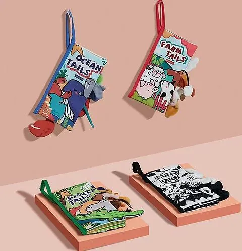 Babycare Animal Tails Cloth Book (Farm Tails)