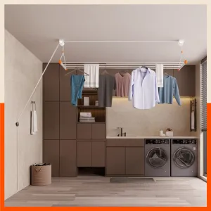 Bathla Mobidry LYFT Stainless Steel Ceiling Cloth Dryer  - 7ft x 4 Pipes