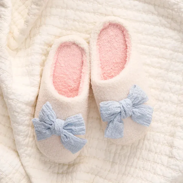 Betty Bow Blue Slippers