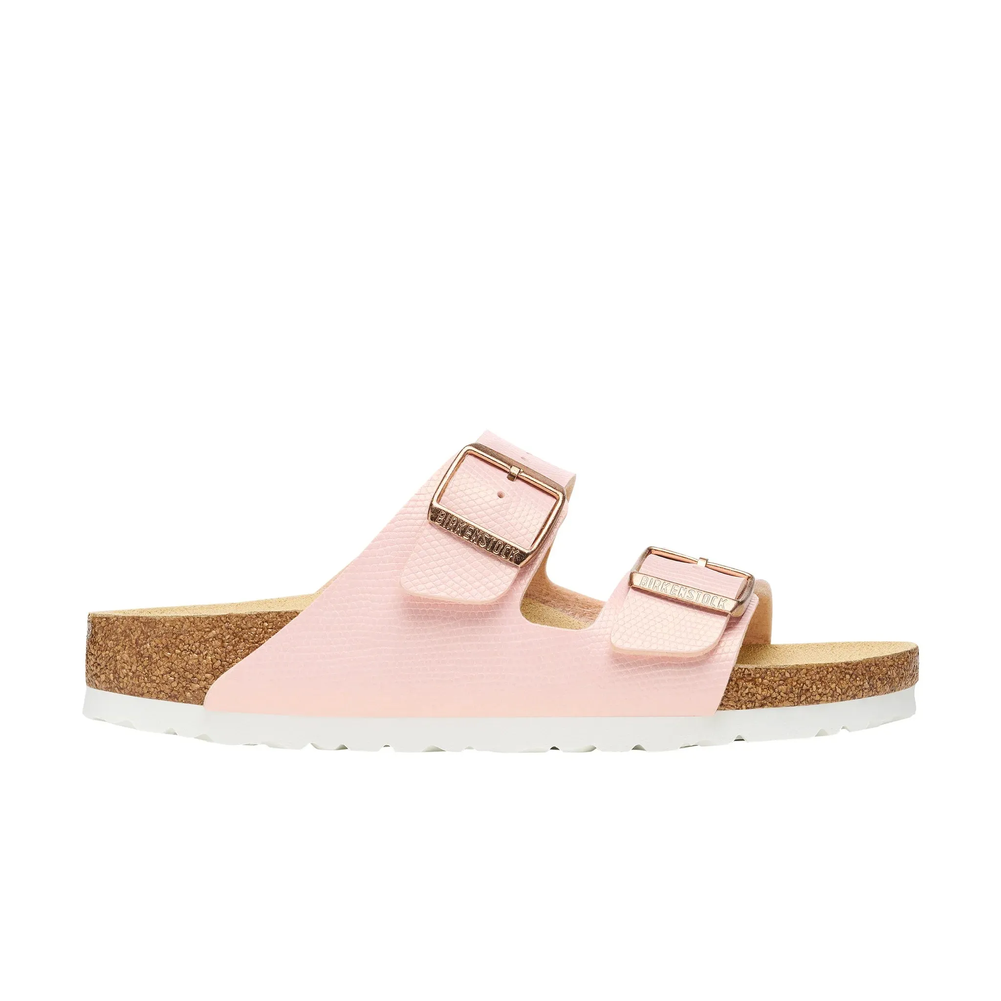 Birkenstock Arizona Shiny Light Rose - Embossed Birko-Flor Narrow