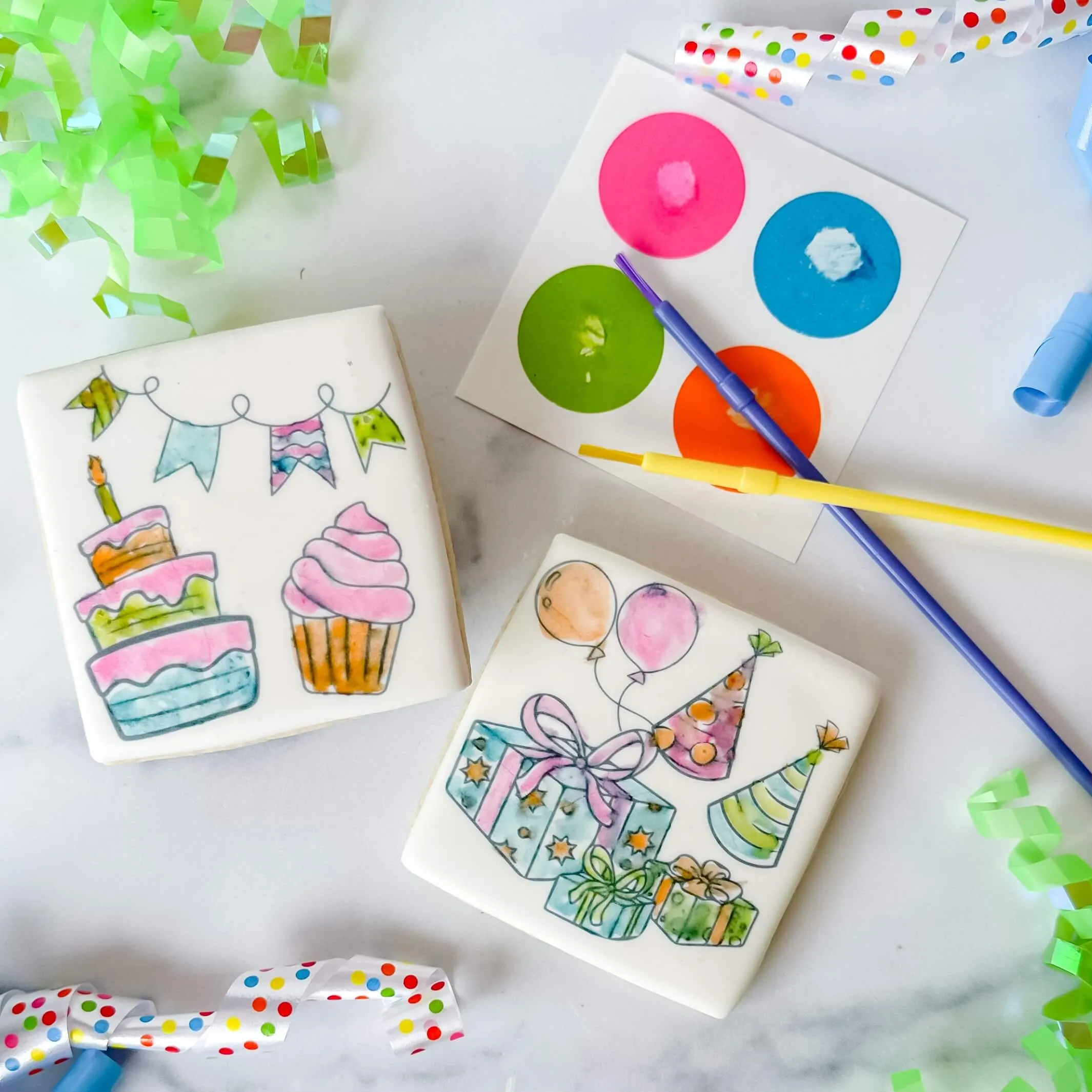 Birthday Duo |  Paint Your Own | Birthday Cake Design