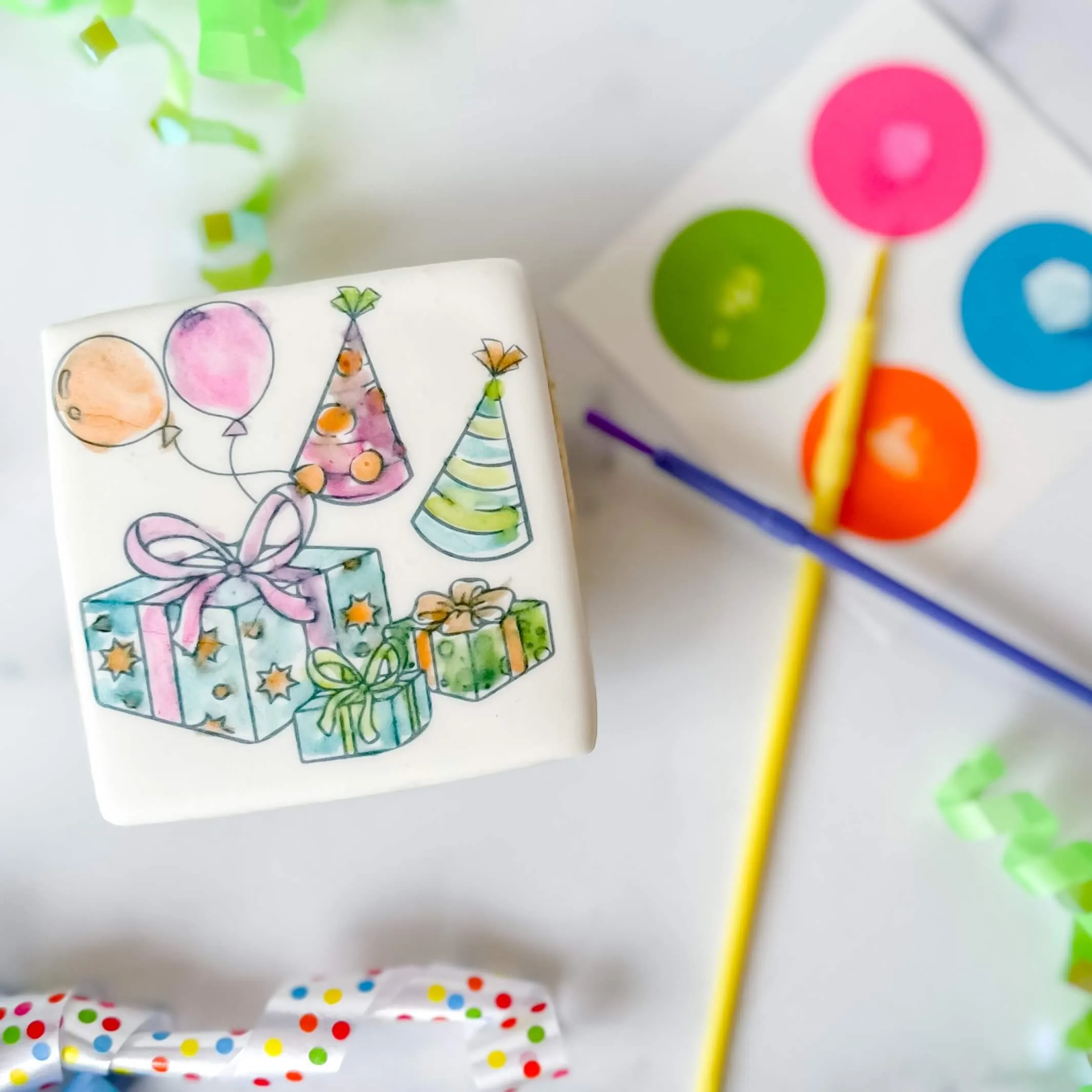 Birthday Duo |  Paint Your Own | Birthday Cake Design