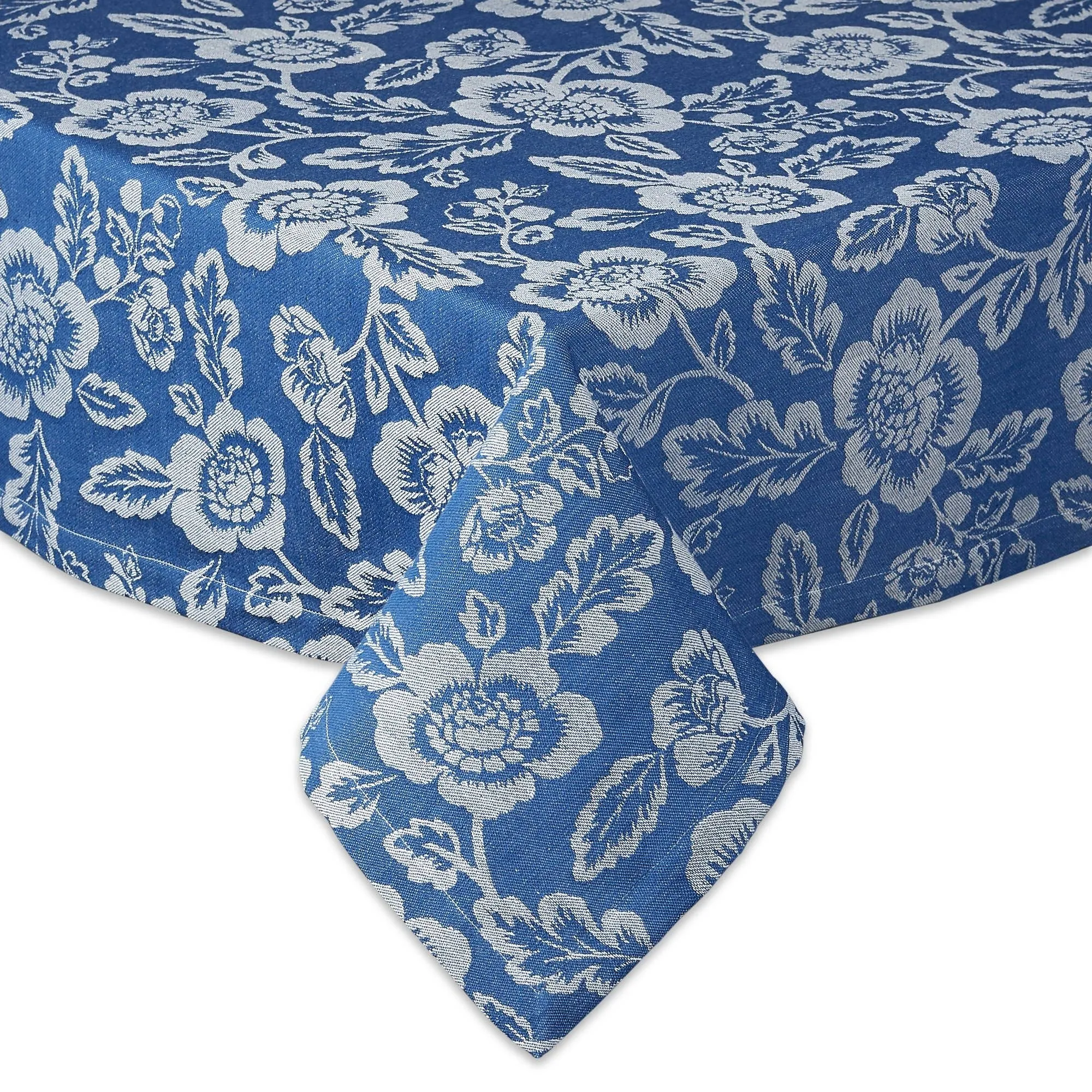 Blue Garden Jacquard Tablecloth