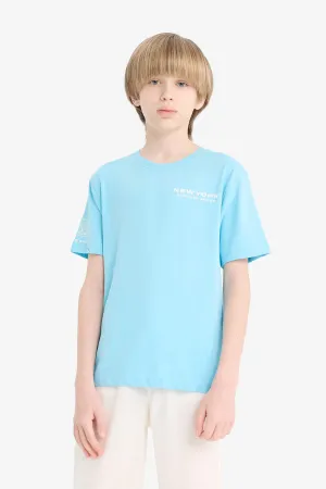 Boy Crew Neck Printed Short Sleeve T-Shirt