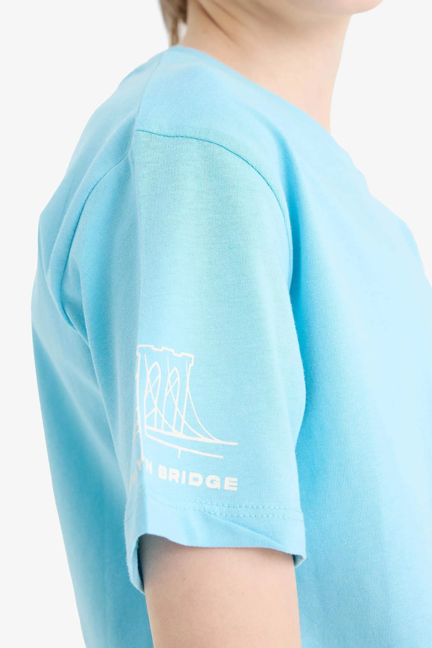 Boy Crew Neck Printed Short Sleeve T-Shirt