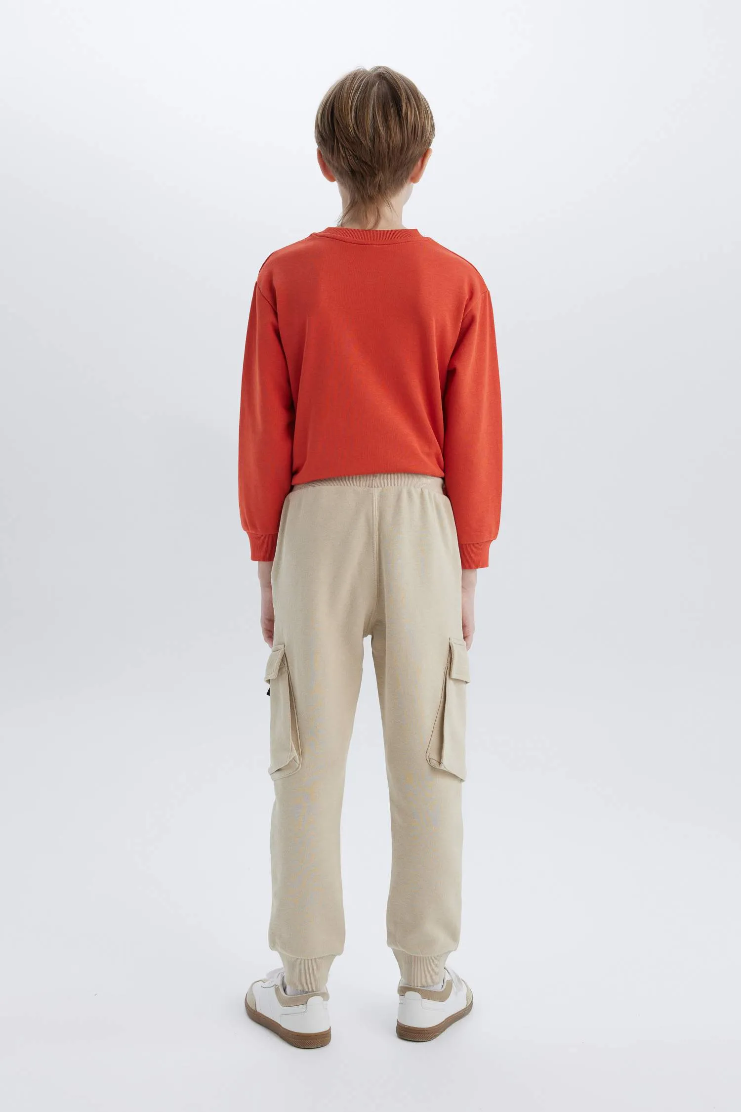 Boy Elastic Waistband Cargo Sweatpants