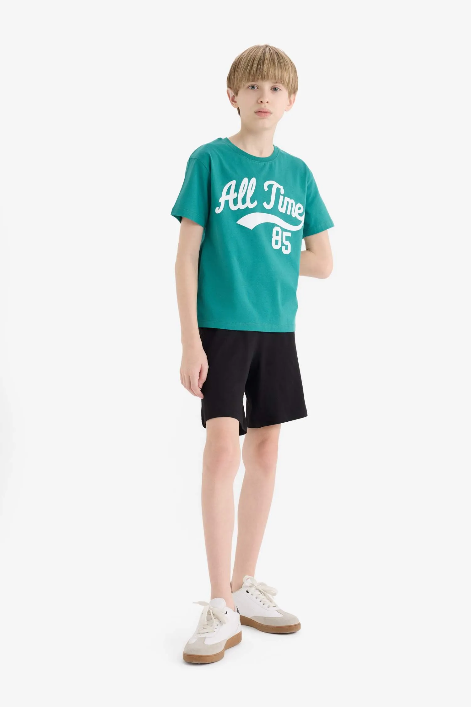Boy Printed Short Sleeve T-Shirt Shorts 2 Piece Set