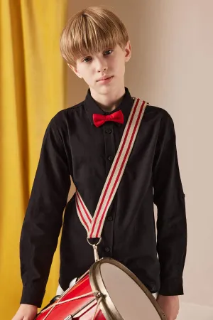 Boy Regular Fit Linen Look Shirt