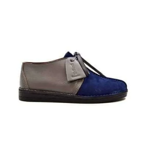 British Walkers Kingston Men's Navy Blue and Gray Suede