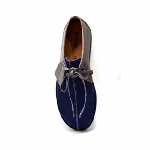 British Walkers Kingston Men's Navy Blue and Gray Suede