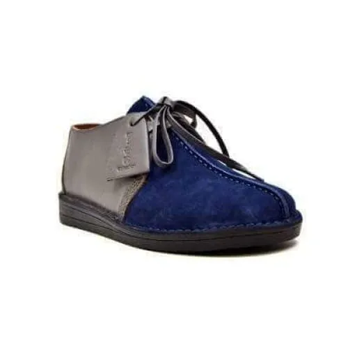 British Walkers Kingston Men's Navy Blue and Gray Suede