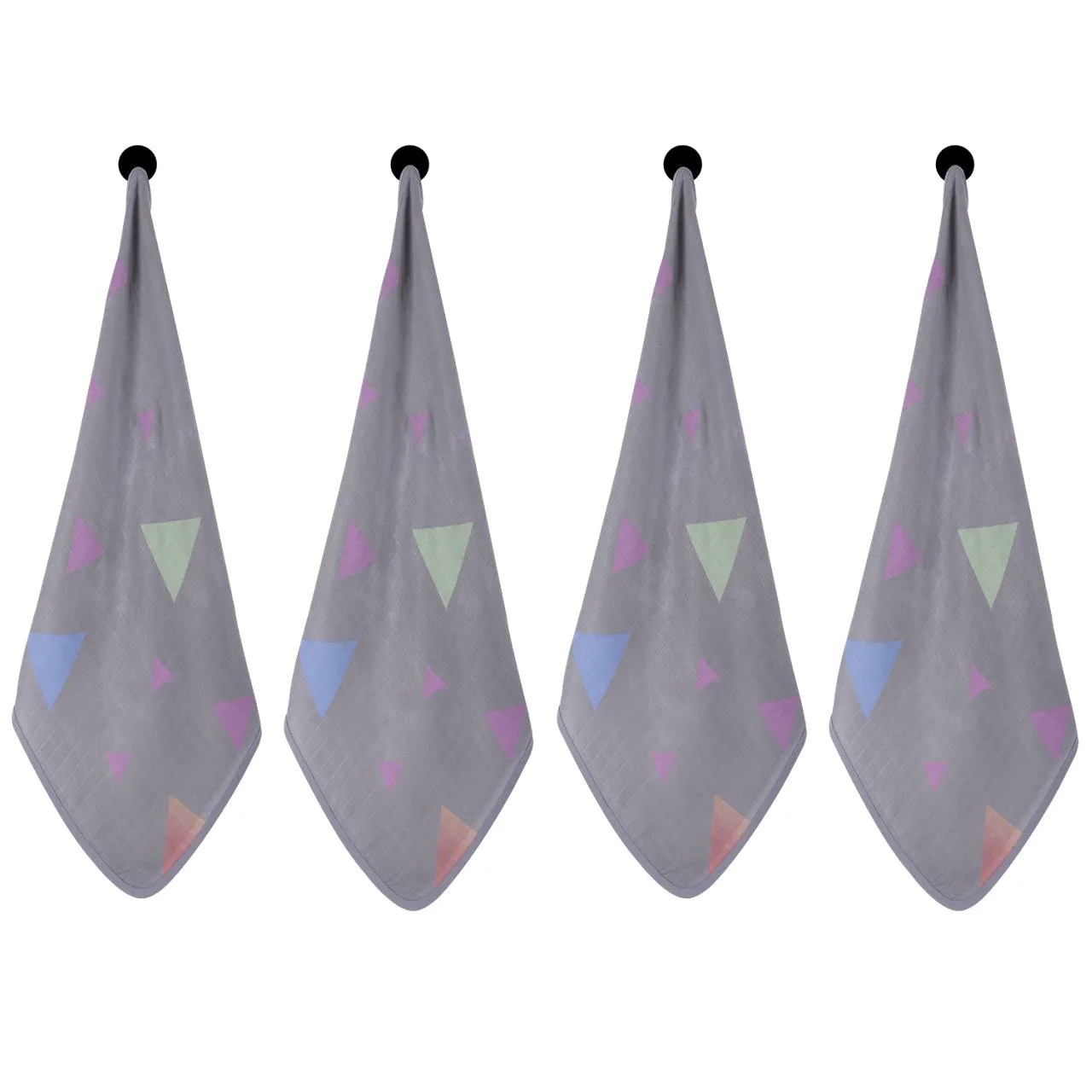 Burp Cloths - Grey Triangle