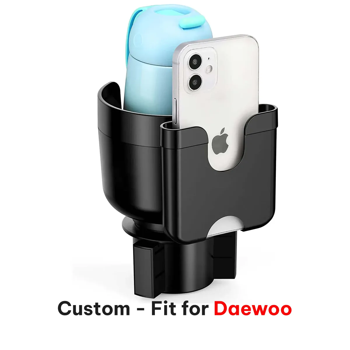 Car Cup Holder 2-in-1,  Car Cup Holder Expander Adapter with Adjustable Base, Car Cup Holder Expander Organizer with Phone Holder