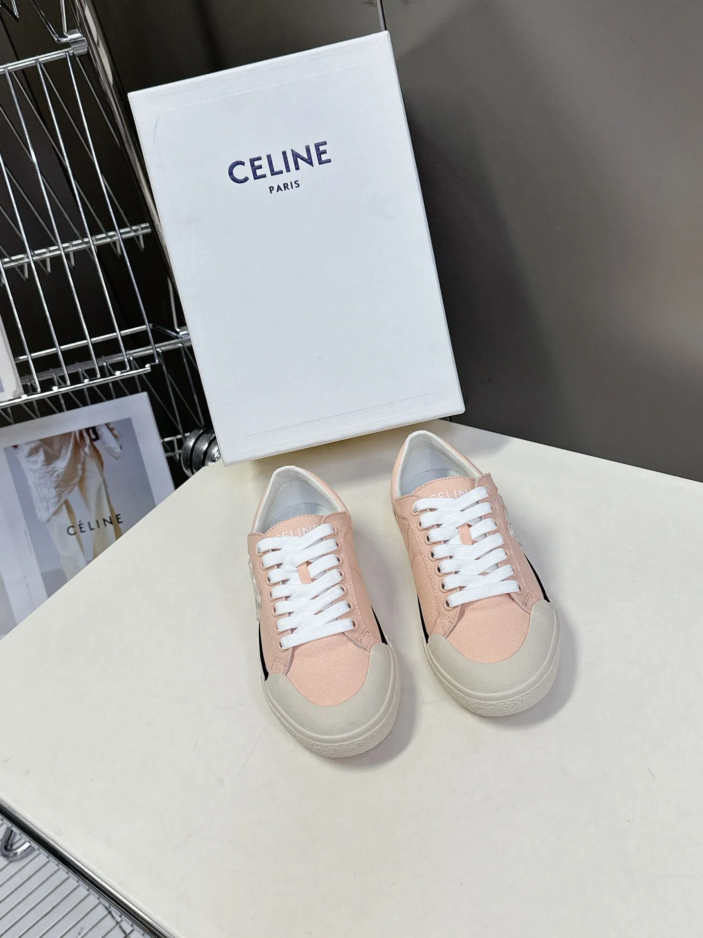 CELINE 25 Sneaker Pink Canvas