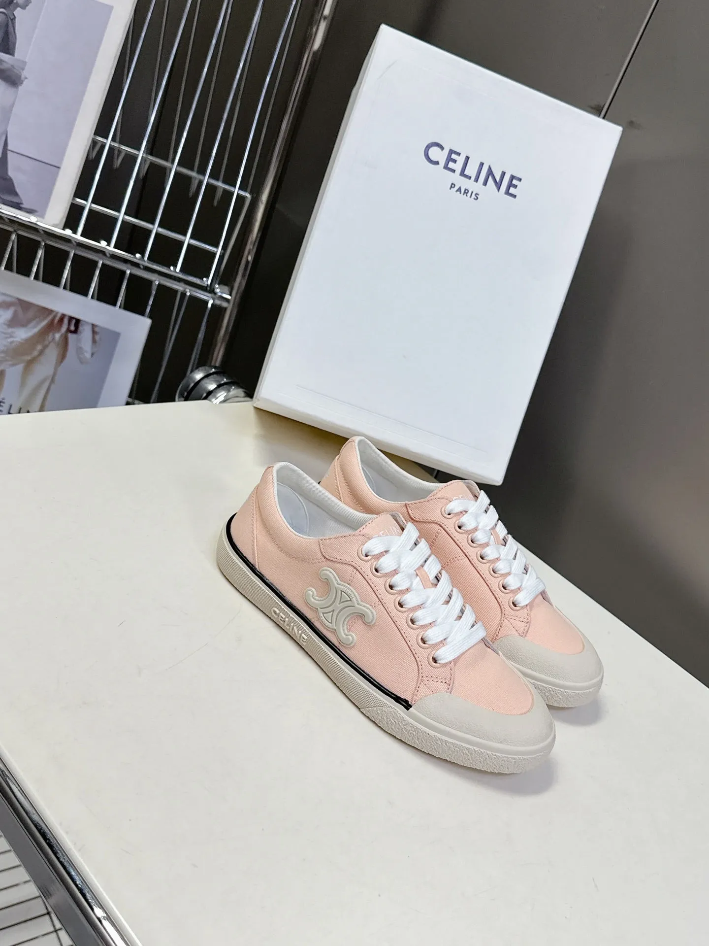 CELINE 25 Sneaker Pink Canvas