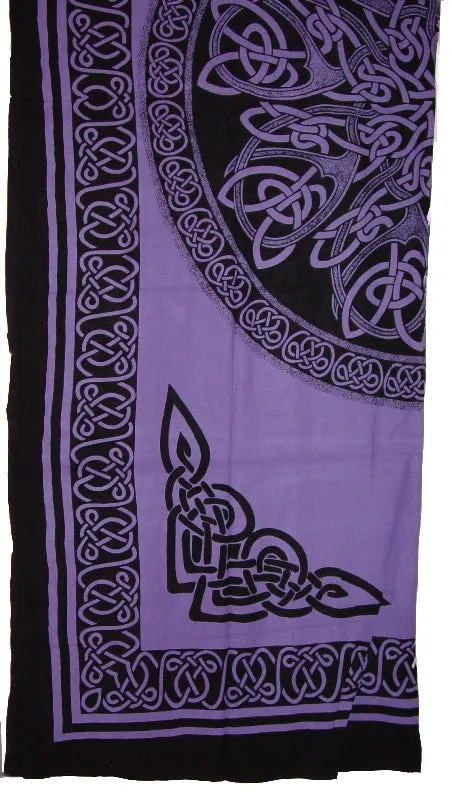 Celtic Knot Table Cloth, Purple or White BG
