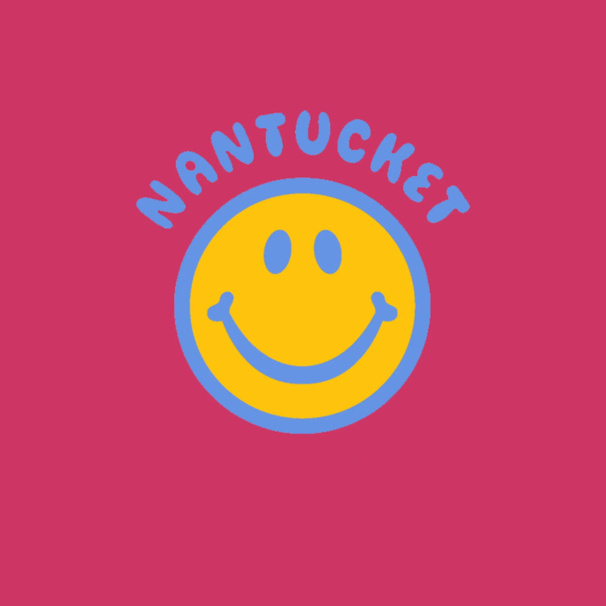 Children's Nantucket Happy Face Pink Tee Shirt