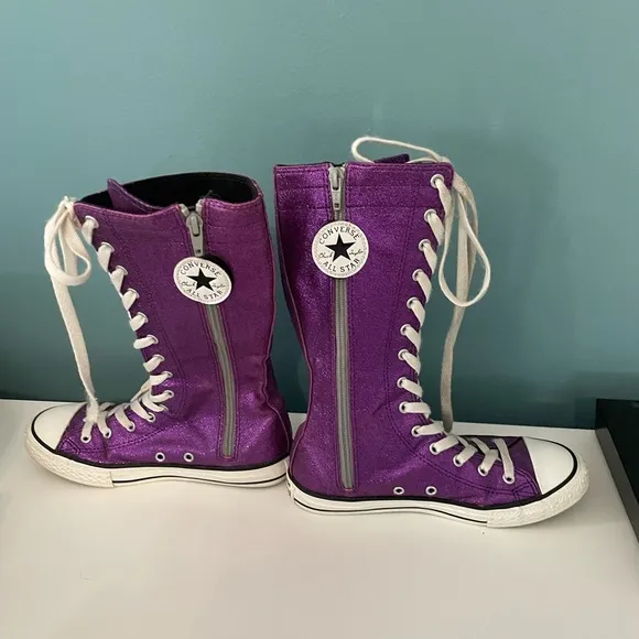 Chuck Taylor purple sparkly  All Star High tops