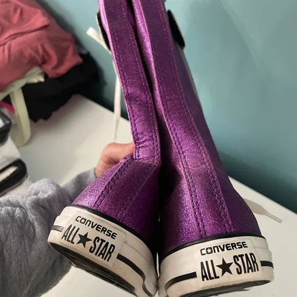 Chuck Taylor purple sparkly  All Star High tops