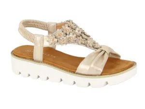 Cipriata L417BG Womens Floral Elasticated Slingback Sandal