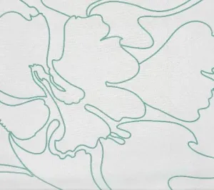 Cloth & Paper Fabric: Capri - Custom Aqua on White Luna Cloth
