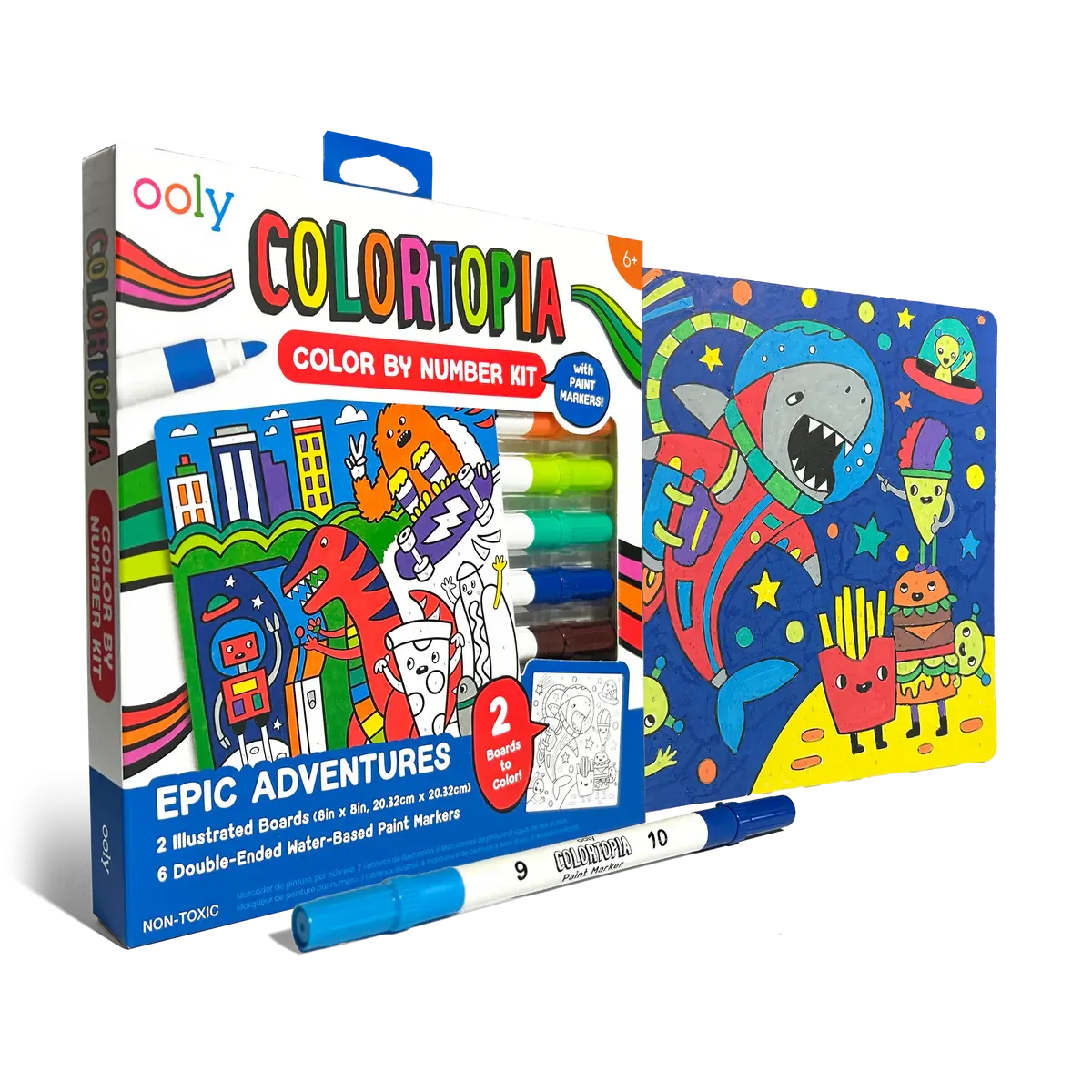 Colortopia Color By Number Paint Marker Kit - Epic Adventures