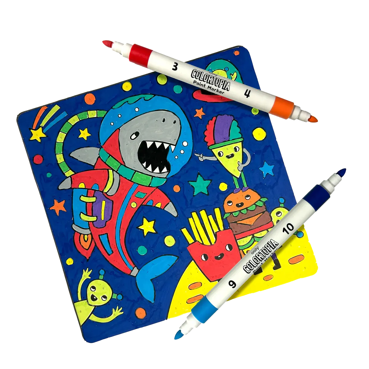 Colortopia Color By Number Paint Marker Kit - Epic Adventures