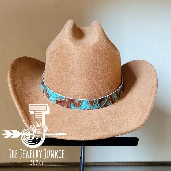 Copper Laredo Embossed Leather Hat Band Only