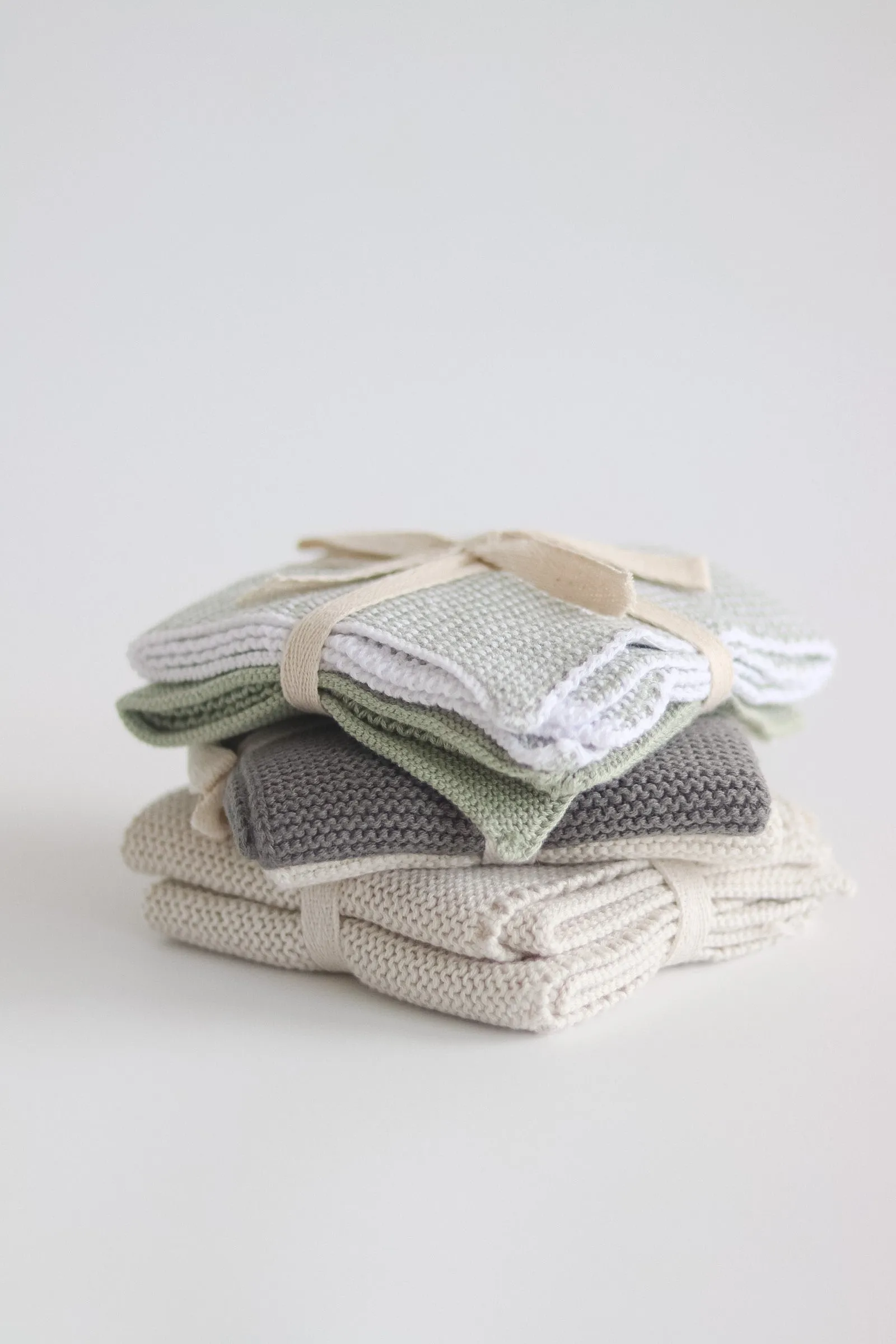 Cotton Knit Dish Cloths Set of 2