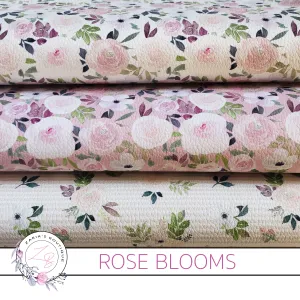 Custom Rose Blooms Neutrals Floral Vegan Faux Leather Designer Multi-Pack & Single Sheets