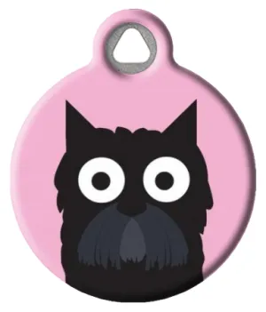 Cute Scottish Terrier Dog Tag | Scottie Dog Tag | Pink