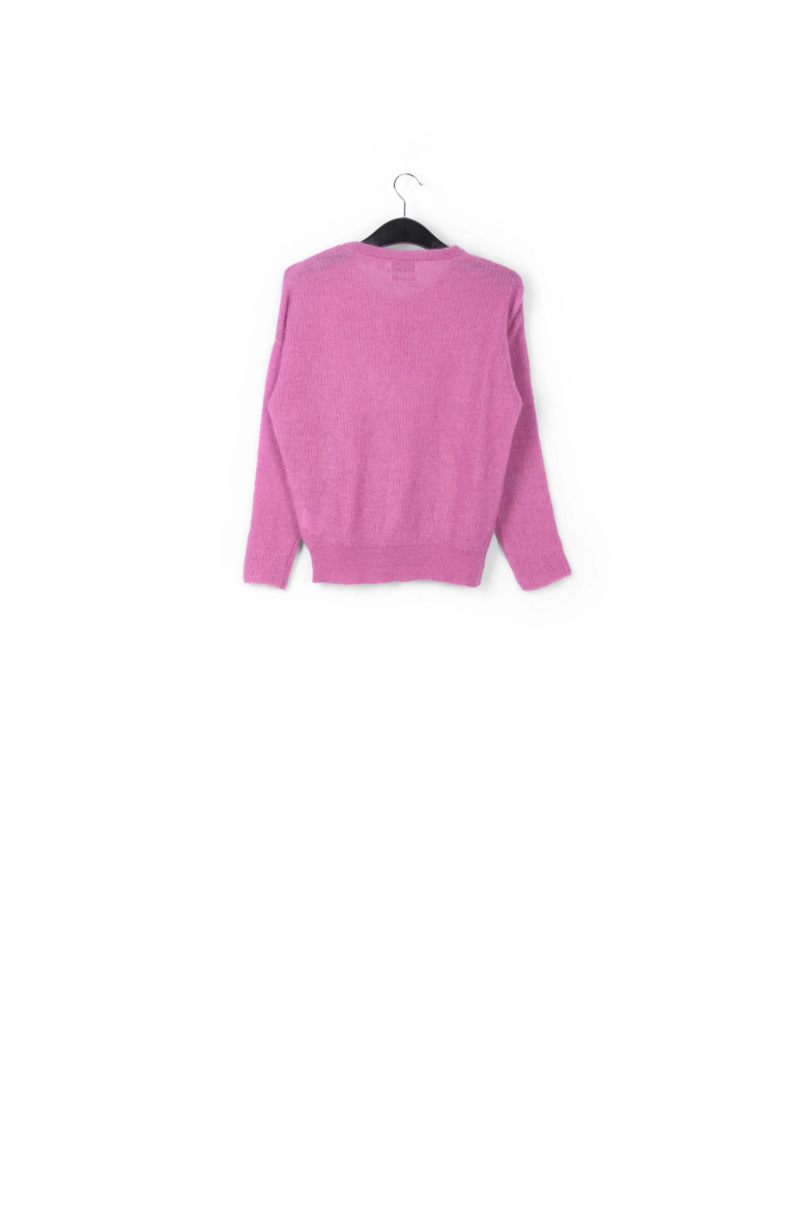 Dark lilac oversized mohair-blend knit sweater