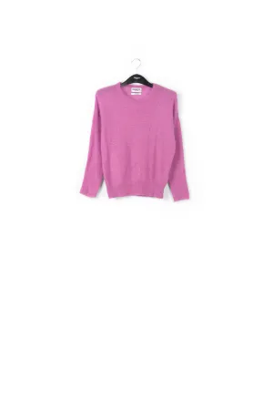 Dark lilac oversized mohair-blend knit sweater