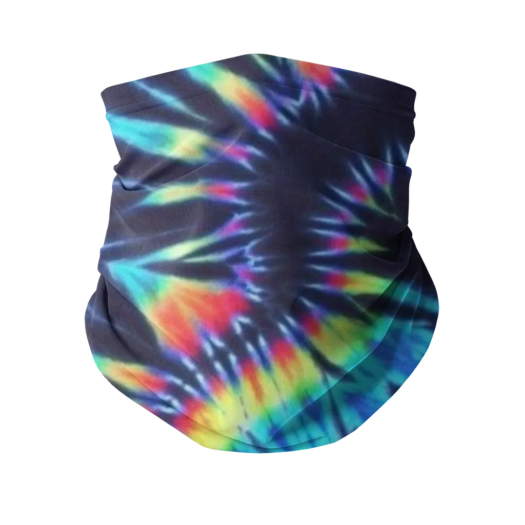 Dark Tie Dye Neck Gaiter/Face Mask