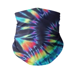 Dark Tie Dye Neck Gaiter/Face Mask